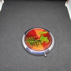 Compact Mirror Double Sided Magnifying Silver Tone Purse Size Horses Chinese