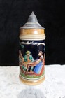 Vintage Genuine German Lidded Beer Mug Stein Made In Western Germany  9    Tall