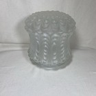 Vintage Art Deco Frosted Satin Clear Glass Light Cover Shade