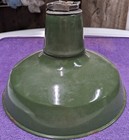 Antique American Benjamin Industrial Green Enameled Factory 12  Pendant Light