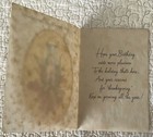 Unused Thanksgiving Birthday Candle Corn Oval Vtg Greeting Card 1960s 1970s