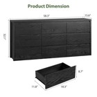 9 Drawer Dresser For Bedroom  Wood Chest Of Drawers Large Modern Storage Cabinet