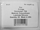 25 As568-009 Polyurethane O-rings    5 28 X 1 78   70 Durometer    R s 009pu25