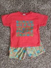 Vintage 1990 Ocean Pacific Toddler Size 4 Graphic Print 2 Piece Outfit Usa 