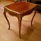 Antique Louis Xv Type Table With Gold Gilded Gold Ormolu