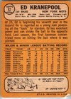 1968 -ed Kranepool- Topps Autograph signed auto Baseball Card  92 Ny Mets