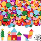1500pcs Foam Stickers Foam Shapes Stickers For Kids 10 Colors Self Adhesive C   