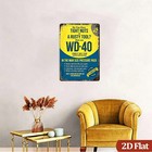 Vintage Wd 40 Funny Retro Advertisement Graphic Metal Sign Garage Wall Decor