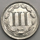 1881 3 Cent Nickel Piece Brilliant Uncirculated Coin Wow  Nice Choice