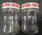 Two Vtg Schwartauer Werke Empty Glass Preserves jelly jam Jar Made West Germany