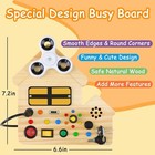 Montessori Toddler Toys Busy Board  Baby Wooden Busy Board With 8 Led Light Swi