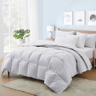 Premium Down Alternative Comforter   Bedding Sets White Stripes Choose Item