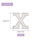 10pcs Iron On Letters Patch 4 5cm Self Adhesive Patches For Diy Bags white 