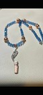 Mermaid Believe Stars Blue Glass Beads Pendant Bead Necklace Jewelry