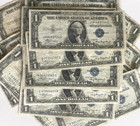 One  1  1935 A Us  1 One Dollar Silver Certificate Note Blue Seal Old Currency