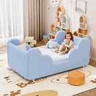 Sunyrisy Cpc Certified Low Profile Toddler Bed safe Cloud Rail soft Boucle Cover