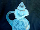 Lg Wright Glass Blue   Daisy   Fern Cruet   Stopper
