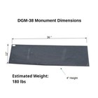 Black Granite Double Grass Cemetery Marker Dgm-38