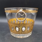 Rare Vintage Mcm Culver Antigua 22 Karat Gold Barware Ring Handled Ice Bucket