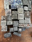 Metal Letterpress Type Misc Lot Ornaments Etc    9 5 Lbs  
