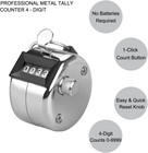 2 Pack Metal Handheld Tally Counter 4 Digit Manual Clicker Pitch Counter