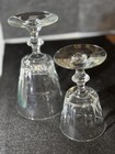 Vintage Libbey    raleigh    Water   Wine Glass Set 1950   s Clear Pressed Glass