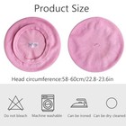 Cotton French Beret Hat Summer Knitted Soft Thin Beret Hat 7 1 4-7 1 2 Pink