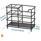 Black Small Stainless Steel Toothbrush Holder Toothpaste Stand Bathroom