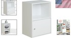 X-tra Storage Cabinet White Wood 1-door  Stackable Floor Mount Home Office Dorm