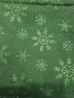 Lot Of 6 Yards Glitter Snowflake Cotton Fabric