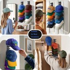 Hat Organizer For Baseball Caps 2 Pack Hat Rack For Wall With Strong Adhesive
