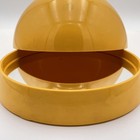 Vintage Danish Modern Yellow Dome Lidded Bowl Mirrored Tray Denmark