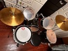 Spl 5-piece Drum Set D4522  Dark Red With Black Hardware Great Condition
