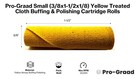 Pro-graad 50 Pack 3 8x1-1 2x1 8 Yellow Cloth Buffing   Polishing Cartridge Rolls