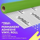 S Permanent Vinyl - 12  X 30 Feet - Durable Self 12  X 30ft Glossy Green
