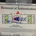 Rod Carew Autographed 3000 Hit Ticket Fleer  W  3000 Hit Inscription Twins