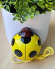 Yellow Ladybug 4 Holes Pendant Ceramic Ocarina - Easy To Learn   Great Gift 