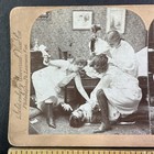 Women Beating A Man With Their Shoes Stereoview Antique C1897 Y13273