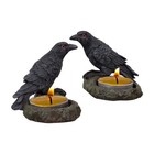 Pair Of Witchy Raven Ravens Tealight Holders 