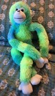 Wishpets Green Blue Tie-dye Posable Monkey Apples Plush Toy Stuffed Animal 2018
