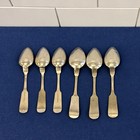 Antique Coin Silver Teaspoons Mitchell   Tyler Set Of 6 Circa 1845   1866