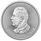 2026  5 Silver Canadian Maple Leaf 1 Oz Brilliant Uncirculated