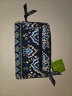 Vera Bradley Zip-around Wallet Zipper Quilted Accents Credit Card Geometric