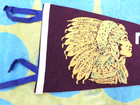Vtg  1950s Tacoma Washington Pennant Banner 26 5  Indian Chief Head