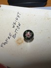 Vintage Diminutive Glass Paperweight And Metal Champleve Buttons Lot Of Two 7mm