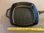 Lodge 8sgp 10 5 Inch Square Cast Iron Grill Skillet Pan Seasoned W 2 Handles