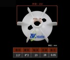 1pcs New For Y100-2 4 6 8p   2 2kw-3kw  Motor Fan Blade Inner Diameter   28mm