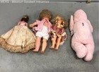 Vintage Doll Lot 4 Dolls Universal Sleepy Head Plush Mixed Material Collection
