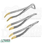3 Pcs Root Tip T c Extracting Forceps Set Dental Extraction Instrument German Gr