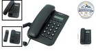 Corded Basic Landline Phone 0 4 Kg Caller Id Lcd Display Black Desk wall Mount